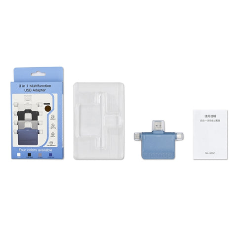 Docking station multifunzione NK-939C 3 in 1 da USB a USB-C / Type-C + 8PIN