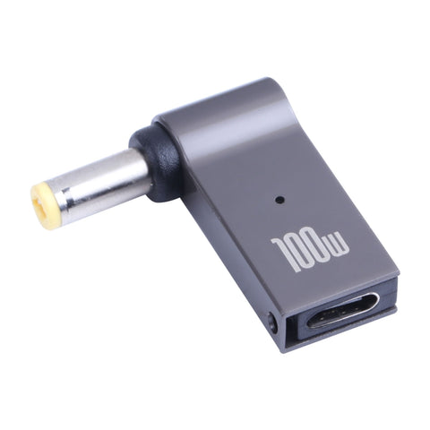 Adaptateur secteur pour ordinateur USB-C/Type-C femelle vers DC 5,5 x 2,5 mm mâle 100 W pour Lenovo, Type-C femelle vers DC 5,5 x 2,5 mm mâle
