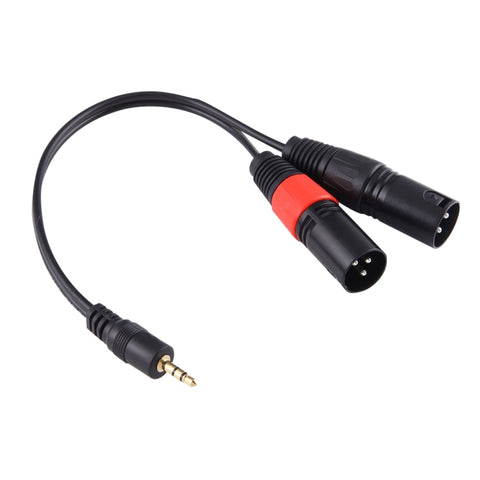 Adaptateur secteur pour connecteur audio mâle XLR CANNON de 30 cm avec test en métal de 3,5 mm mâle à 3 broches, 3,5 mm mâle
