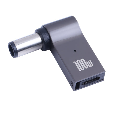 Adaptateur secteur pour ordinateur de USB-C/Type-C femelle à DC 7,4 x 0,6 mm maschio de 100 W pour Dell, Type-C femelle vers DC 7,4 x 0,6 mm mâle (pour Dell)
