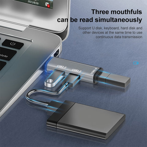 Station d'accueil HUB multifonction type C/USB-C 3 en 1, ADS-302C
