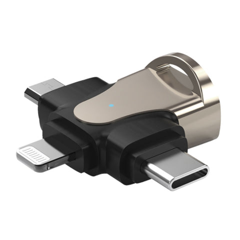 Adaptateur OTG 3 en 1, USB vers Type-C / Micro USB / 8 broches