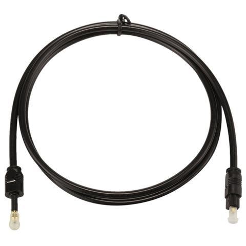 Câble audio numérique pour ordinateur Toslink de 2 m avec diamètre extérieur de 4,0 mm et mini masque Toslink de 3,5 mm, 2 m