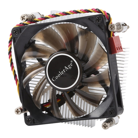 CoolerAge 1155-1U DC 12V 2000PRM 30.5cfm Nucleo in rame Dissipatore di calore Cuscinetto idraulico Ventola di raffreddamento Ventola di raffreddamento della CPU per Intel 1150 1156 1151, 1155-1U Copper Core