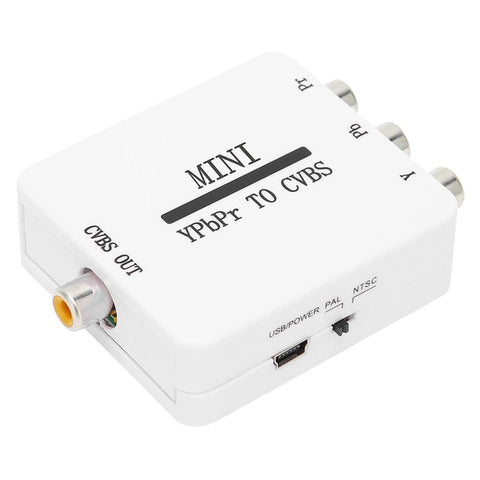 Adaptateur AV composant mini convertisseur vidéo YPBPR à CVBS par TV/protecteur/moniteur