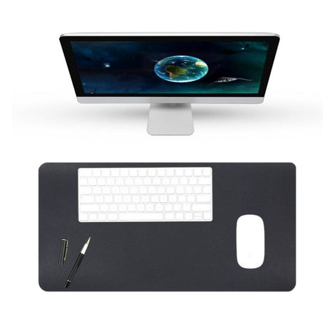 BUBM Tappetino per mouse da ufficio multifunzione super grande antiscivolo in pelle PU su un solo lato, dimensioni: 60 x 30 cm, 60 x 30cm