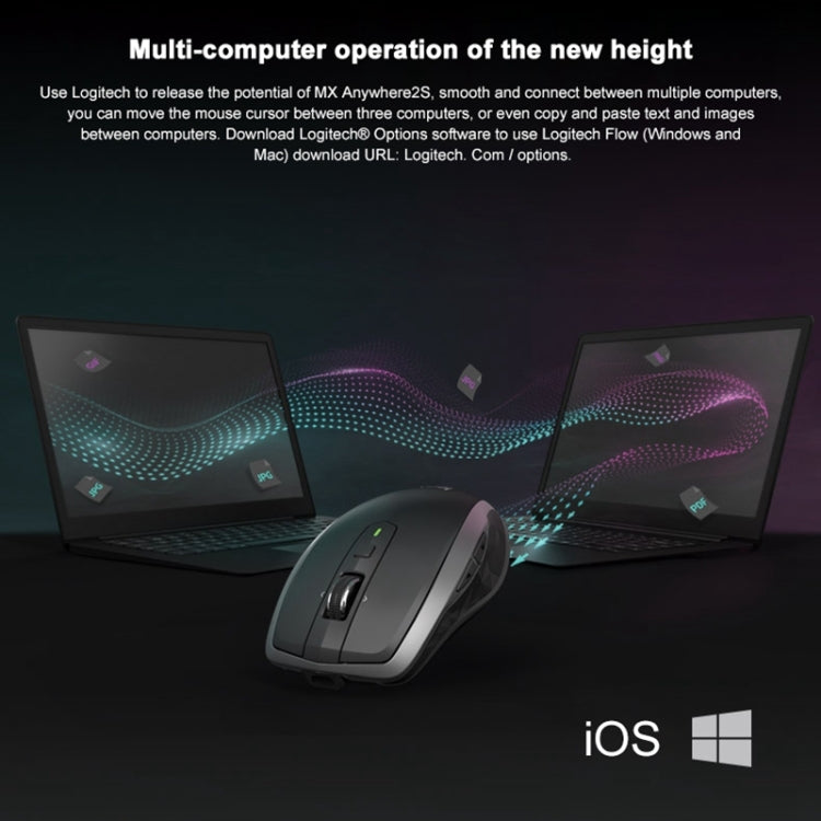 Logitech MX Anywhere 2S - Mouse Ottico Wireless Ricaricabile