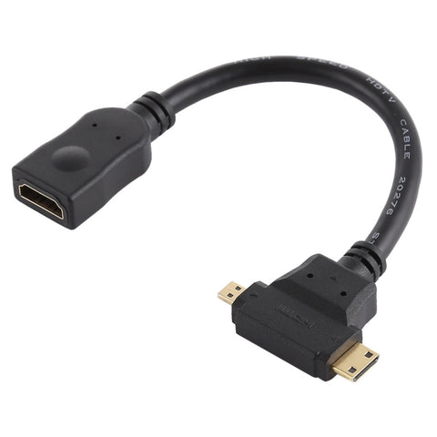 Cavo HDMI Femmina a Mini e Micro HDMI a Forma di T