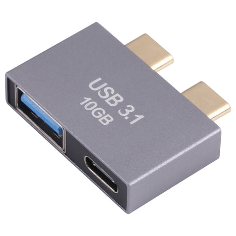 Adaptateur USB femelle + USB-C/type-C femelle à 2 x USB-C/type-C mâle, USB femelle + Type-C femelle vers 2 x Type-C