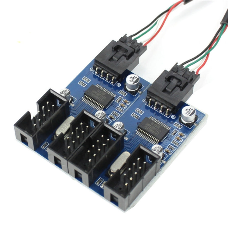 9 Pin USB Header Male to 4 Female Extension Cable Connector