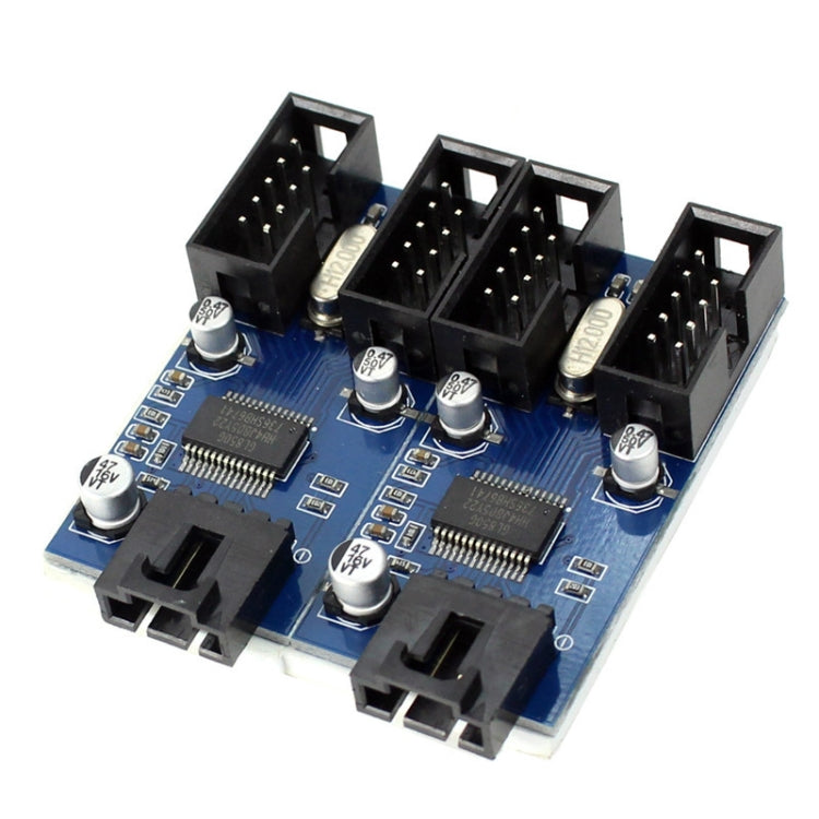 9 Pin USB Header Male to 4 Female Extension Cable Connector