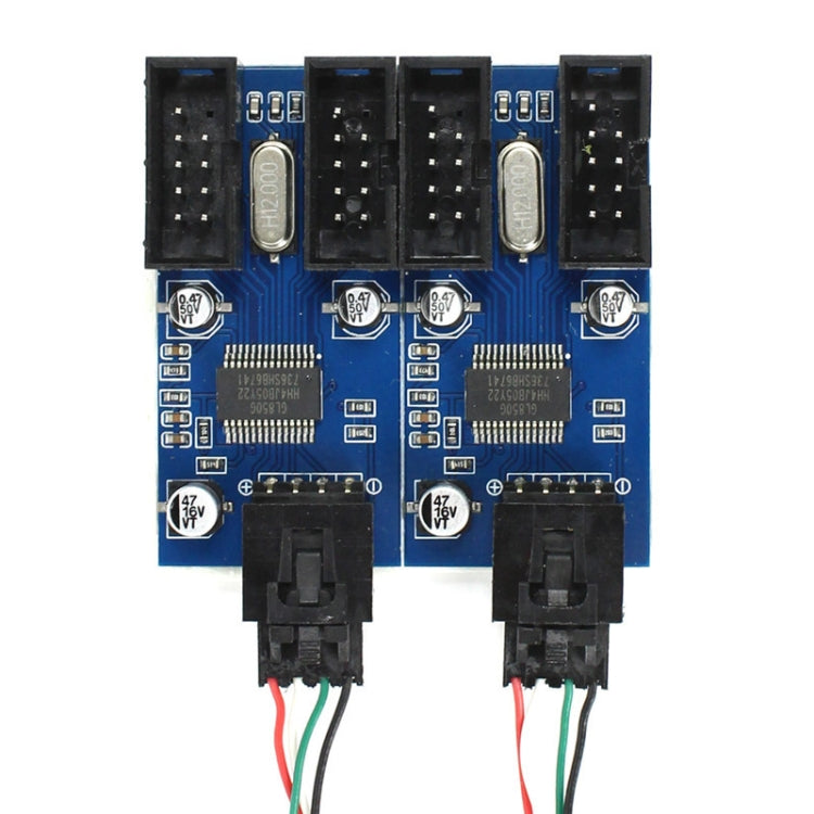 9 Pin USB Header Male to 4 Female Extension Cable Connector