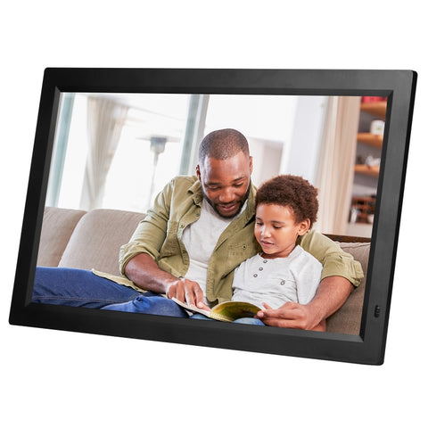 Corniche pour photo numérique avec affichage à LED de 21,5 pouces avec support et télécommande, prise américaine, 21,5 pouces