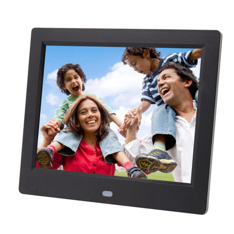 Corniche pour photo numérique avec écran TFT à 8 pouces CA 100-240 V avec support et télécommande, support d'entrée USB/SD, 8 pouces TFT