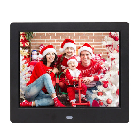 Corniche pour photo numérique avec écran TFT à 8 pouces CA 100-240 V avec support et télécommande, support d'entrée USB/SD, 8 pouces TFT