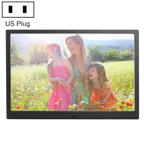 Corniche pour photo numérique avec affichage à haute résolution HSD1202 de 12,1 pouces 1280x800 avec prise en charge et télécommande, prise en charge de la carte SD / MMC / MS / port USB, prise EU (argent), HSD1202 12.1 pouces