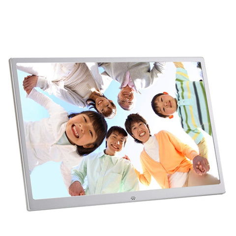 HSD1504 Corniche pour photo numérique avec affichage à haute résolution LED de 15,4 pouces 1280x800 avec prise en charge et télécommande, prise en charge de la carte SD / MMC / MS / port USB, colonne UE (or), HSD1504 15,4 pouces