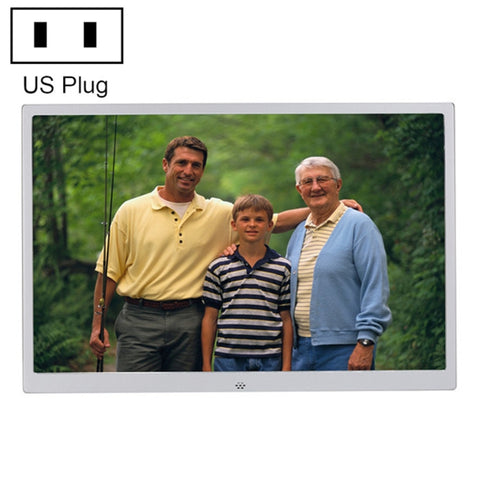 HSD1504 Corniche pour photo numérique avec affichage à haute résolution LED de 15,4 pouces 1280x800 avec prise en charge et télécommande, prise en charge de la carte SD / MMC / MS / port USB, colonne UE (or), HSD1504 15,4 pouces