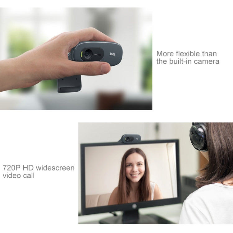 Webcam Logitech C270 HD per videochiamate in alta definizione 720p