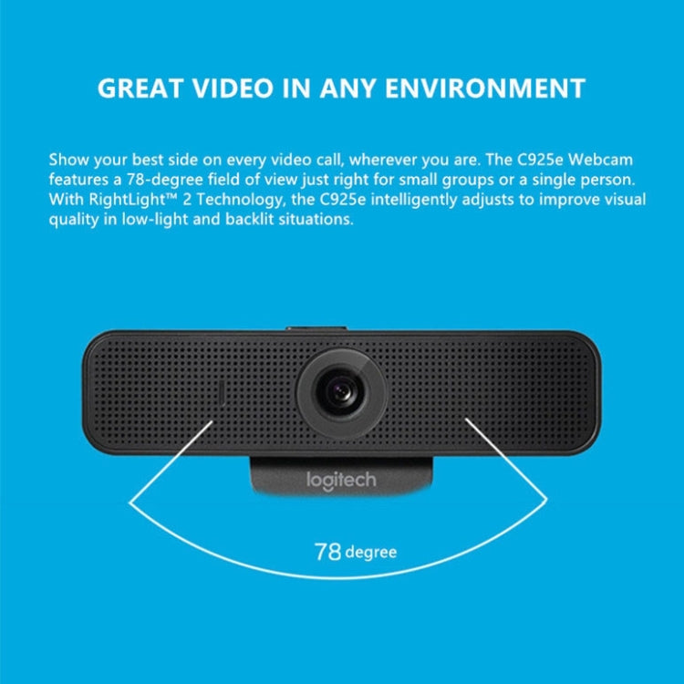 Webcam Logitech C925E HD 1080p con copertura di sicurezza integrata