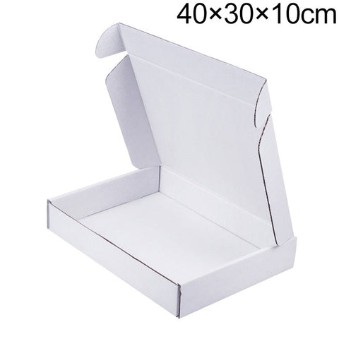 Scatola per imballaggio di abbigliamento da 100 pezzi, scatola di spedizione, colore: bianco, dimensioni: 40x30x10 cm, 40x30x10cm