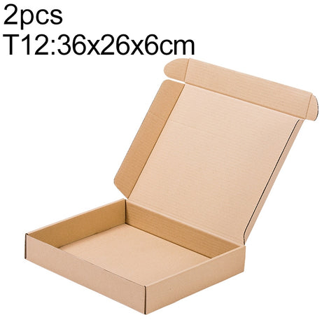 Scatola per imballaggio di scatole di spedizione in carta kraft da 100 pezzi, dimensioni: T12, 36x26x6 cm, 36x26x6cm