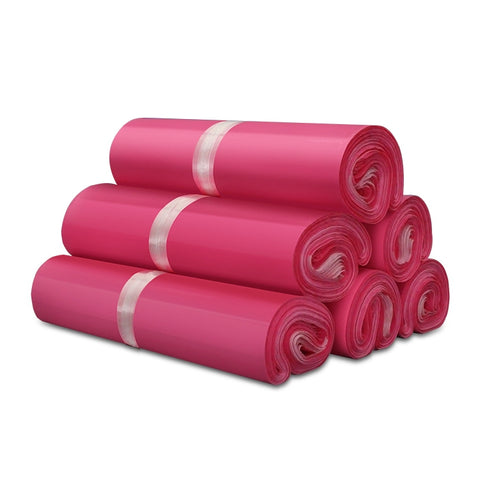 100 pezzi/rotolo di buste spesse per imballaggio, buste di plastica impermeabili, dimensioni: 40x55 cm (grigio scuro), 40x55cm, Pink, 40x55cm, Silver Grey, 40x55cm, White