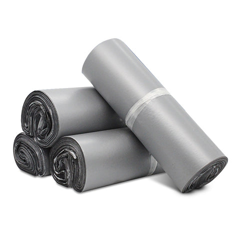 100 pezzi/rotolo di buste spesse per imballaggio, buste di plastica impermeabili, dimensioni: 55x65 cm (grigio scuro), 55x65cm, Silver Grey, 55x65cm, White