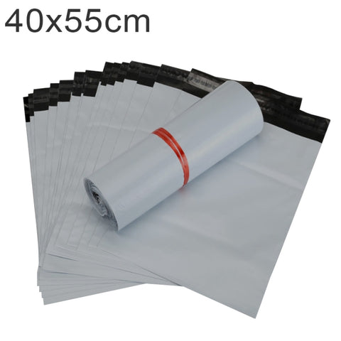 100 pezzi/rotolo di buste spesse per imballaggio, buste di plastica impermeabili, dimensioni: 55x65 cm (grigio scuro), 55x65cm, Silver Grey, 55x65cm, White