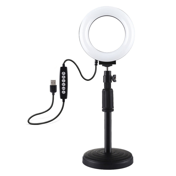 PULUZ 4.7 inch 12cm Curved Surface Ring Light + Round Base Desktop Mount USB 10 Modes 8 Colors RGBW Dimmable LED Ring Selfie Beauty Vlogging Photography...