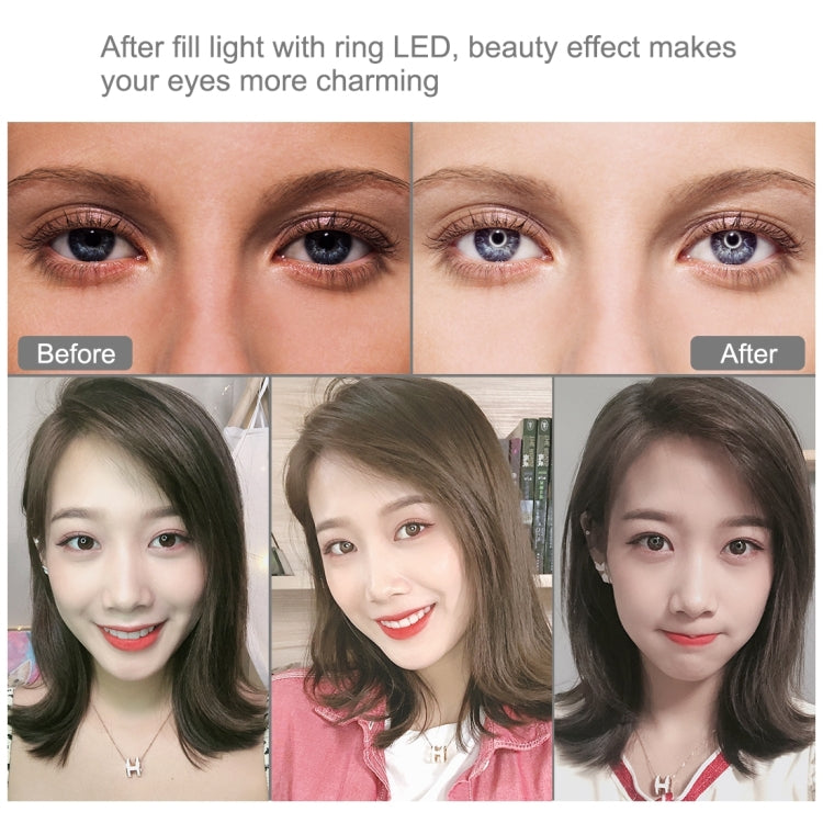 PULUZ 4.7 inch 12cm Curved Surface Ring Light + Round Base Desktop Mount USB 10 Modes 8 Colors RGBW Dimmable LED Ring Selfie Beauty Vlogging Photography...