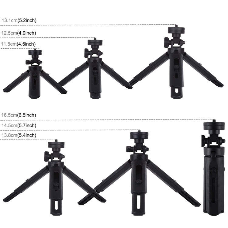 PULUZ 6.2 inch 16cm USB 3 Modes Dimmable LED Ring Vlogging Photography Video Lights + Pocket Tripod Mount Kit with Cold Shoe Tripod Ball Head           ...
