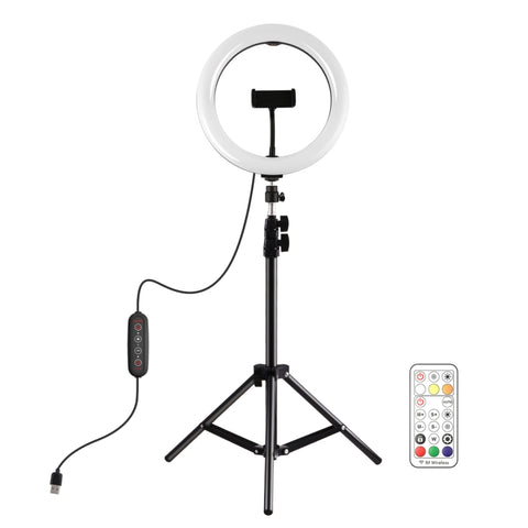 Luce LED RGBWW pour tendon de 10,2 pouces PULUZ + support pour trepied de 1,1 m