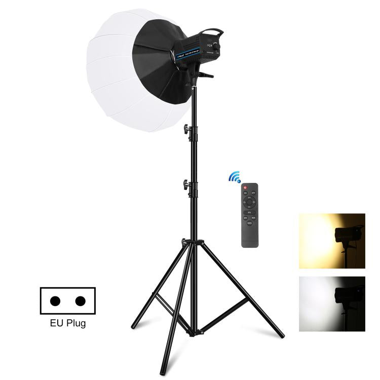 PULUZ 220V 150W 3200K-5600K Luce video da studio + supporto luce da 2,8 m + kit fotografico Softbox lanterna pieghevole da 65 cm, 120W 2700K-6500K Light 2.8m Light Holder Kit US Plug, 120W 2700K-6500K Light 2.8m Light Holder Kit AU Plug