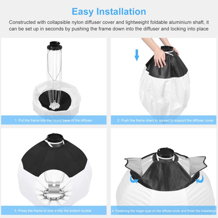 PULUZ 220V 150W 3200K-5600K Luce video da studio + supporto luce da 2,8 m + kit fotografico Softbox lanterna pieghevole da 65 cm, 120W 2700K-6500K Light 2.8m Light Holder Kit US Plug, 120W 2700K-6500K Light 2.8m Light Holder Kit AU Plug