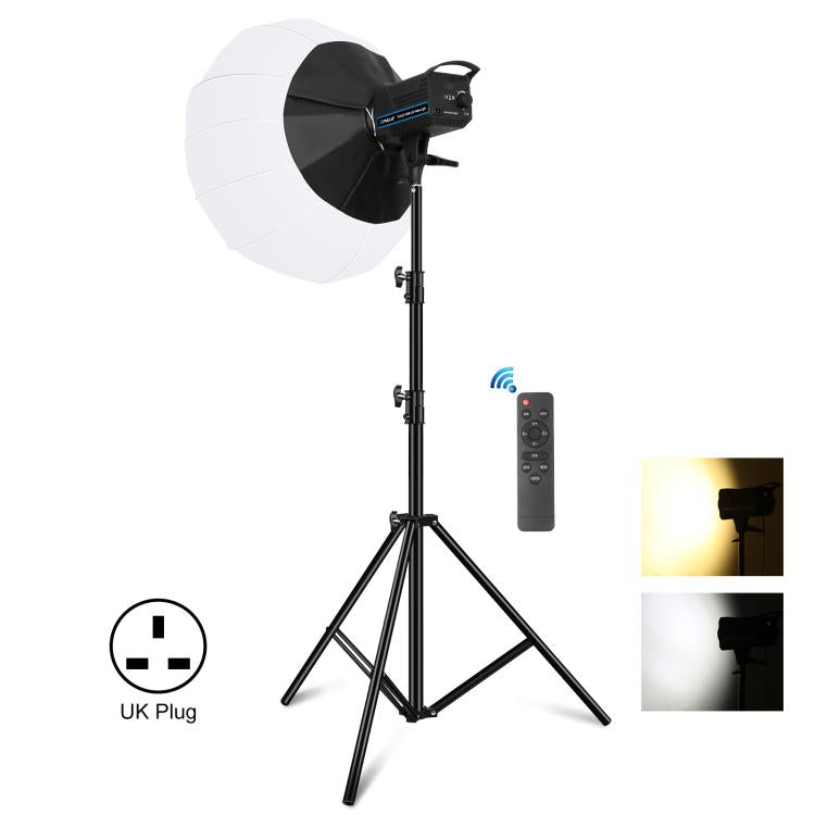 PULUZ 220V 150W 3200K-5600K Luce video da studio + supporto luce da 2,8 m + kit fotografico Softbox lanterna pieghevole da 65 cm, 120W 2700K-6500K Light 2.8m Light Holder Kit US Plug, 120W 2700K-6500K Light 2.8m Light Holder Kit AU Plug