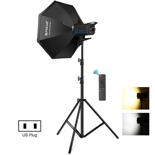 PULUZ 150W 3200K-5600K Kit luce stroboscopica per studio fotografico con riflettore Softbox e treppiede, 120W 2700K-6500K Light Kit US Plug, 120W 2700K-6500K Light Kit AU Plug, 120W 2700K-6500KK Light Kit EU Plug, 120W 2700K-6500K Light Kit UK Plug