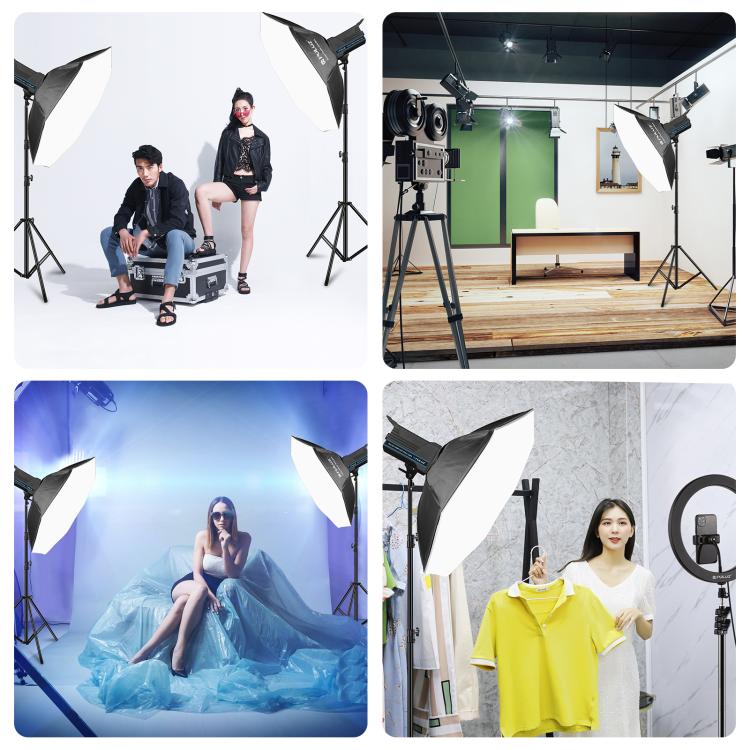 PULUZ 150W 3200K-5600K Kit luce stroboscopica per studio fotografico con riflettore Softbox e treppiede, 120W 2700K-6500K Light Kit US Plug, 120W 2700K-6500K Light Kit AU Plug, 120W 2700K-6500KK Light Kit EU Plug, 120W 2700K-6500K Light Kit UK Plug