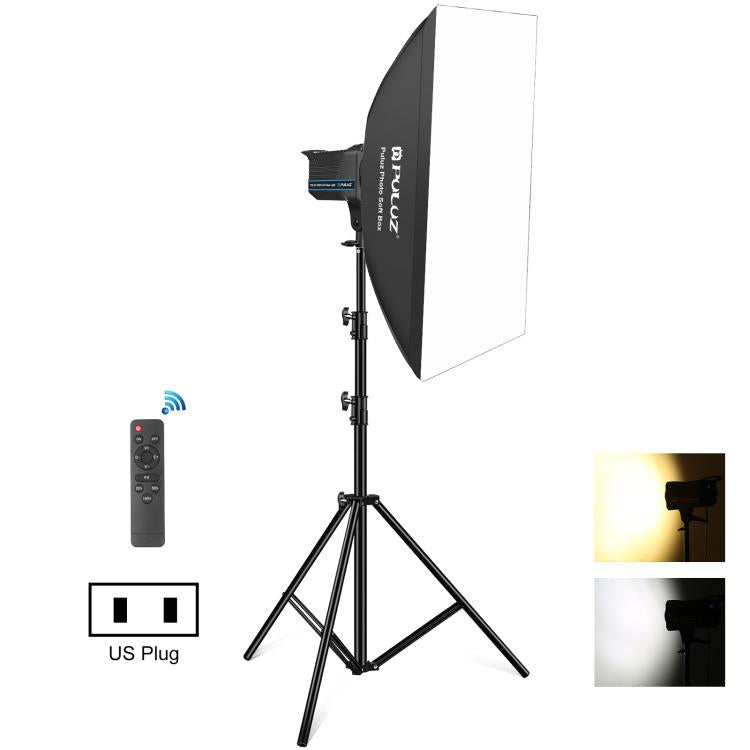 PULUZ 150W 3200K-5600K Kit luce stroboscopica per studio fotografico con riflettore Softbox e treppiede, Rectangle 120W 2700K-6500K Light Kit AU Plug, Rectangle 120W 2700K-6500K Light Kit EU Plug, Rectangle 120W 2700K-6500K Light Kit UK Plug