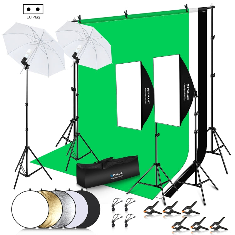 Kit Softbox Fotografico PULUZ con Luce LED, Sfondo, Supporto