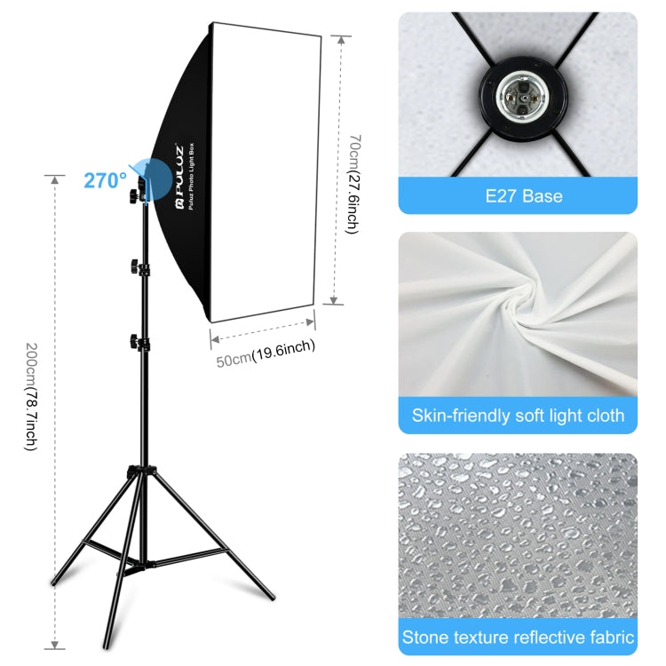 Kit Softbox Fotografico PULUZ con Luce LED, Sfondo, Supporto