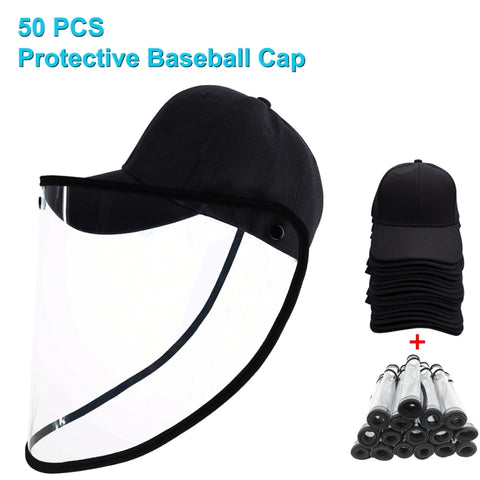 50 PZ Anti-Saliva Splash Anti-Spitting Anti-Fog Anti-Olio Berretto da baseball protettivo Maschera Visiera rimovibile, Baseball Cap Mask 50 Pack, 50 PCS Baseball Cap Mask/Red, 50 PCS Baseball Cap Mask/Blue
