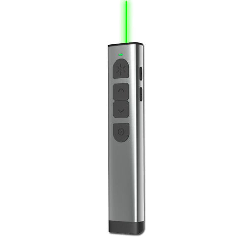 Doosl DSIT032 Présentateur sans fil à partir de 2,4 GHz Clicker de présentation PowerPoint Télécommande pointeur laser vert, Distance de contrôle: 100 m, Green Laser