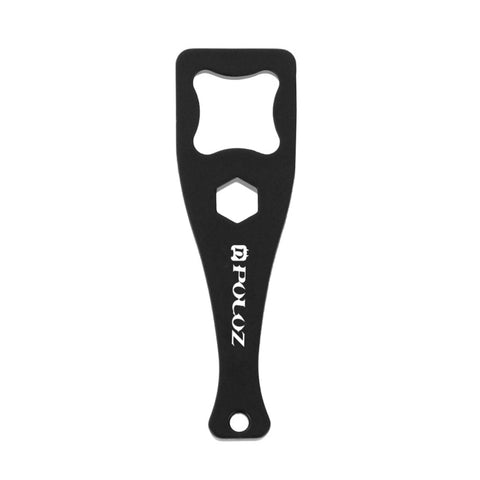 PULUZ Chiave inglese a testa zigrinata en plastica avec cordino for GoPro Hero11 Black / HERO10 Black / HERO9 Black / HERO8 Black / HERO7 /6/5/5 Session /4 Session /4/3+ /3/2/1, Xiaoyi et autre caméra d'action, clé (matériau PVC) noir