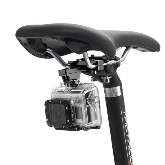 PULUZ Supporto per cuscino per sedile bici in lega di alluminio per GoPro Hero11 Black / HERO10 Black / HERO9 Black / HERO8 Black /7 /6 /5 /5 Session /4 Session /4 /3+ /3 /2 /1, DJI Osmo Action, Xiaoyie altre action camera, Seat Mount