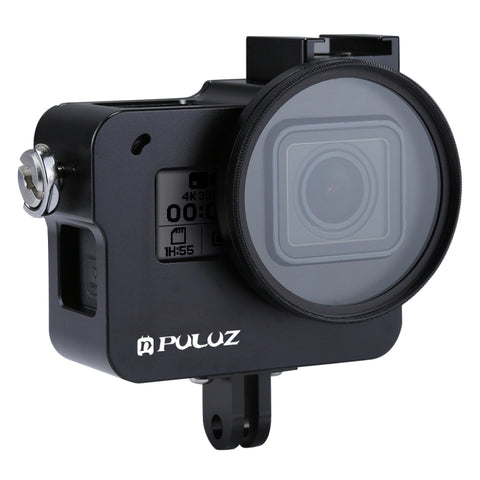 PULUZ Custodia Gabbia protettiva in lega di alluminio CNC con telaio assicurativo e lente UV da 52 mm per GoPro HERO (2018) /7 Nero /6 /5, For HERO6 /5 Pull Frame UK Stock, For HERO6 /5 Pull Frame US Stock, For HERO6 /5 Pull Frame AE Stock�������������...