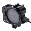PULUZ Custodia Gabbia protettiva in lega di alluminio CNC con obiettivo UV da 52 mm per GoPro HERO (2018) /7 Nero /6 /5, For HERO6 /5 No Frame          ...