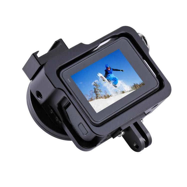 PULUZ Custodia Gabbia protettiva in lega di alluminio CNC con obiettivo UV da 52 mm per GoPro HERO (2018) /7 Nero /6 /5, For HERO6 /5 No Frame          ...