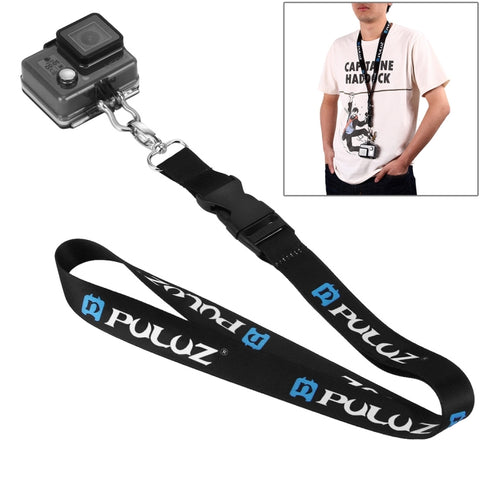PULUZ Tracolla lunga staccabile da 60 cm con cordino per GoPro Hero11 Black / HERO10 Black / HERO9 Black /HERO8 / HERO7 /6 /5 /5 Session /4 Session /4 /3+ /3 /2 /1 / Max, DJI OSMO Action eAltre action camera, 60cm Neck Strap, 60cm Neck Strap(US)