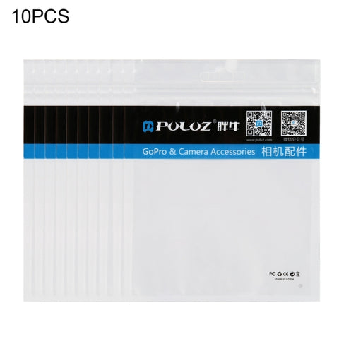 10 PZ PULUZ 16 cm x 13 cm Foro per appendere Trasparente Frontale Bianco Perla Sacchetto per imballaggio con chiusura a zip per gioielli (Taglia: M), Size: M